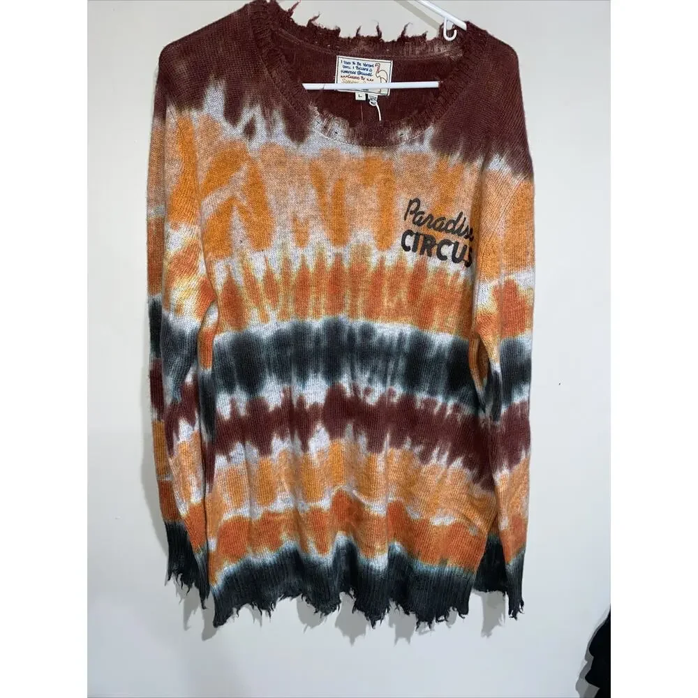 Sandrine Rose x Free People Dip Dyed Paradise Circus Cashmere/Wool Sweater Sz Lg
